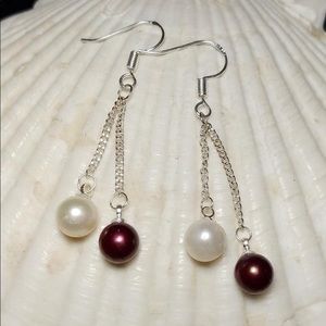 Pearl dangle earrings